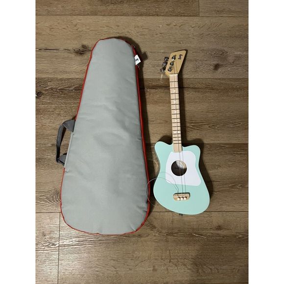 Loog 3-string Mini Acoustic Guitar for Children & Beginners w Stand tiffany blue - Picture 1 of 3